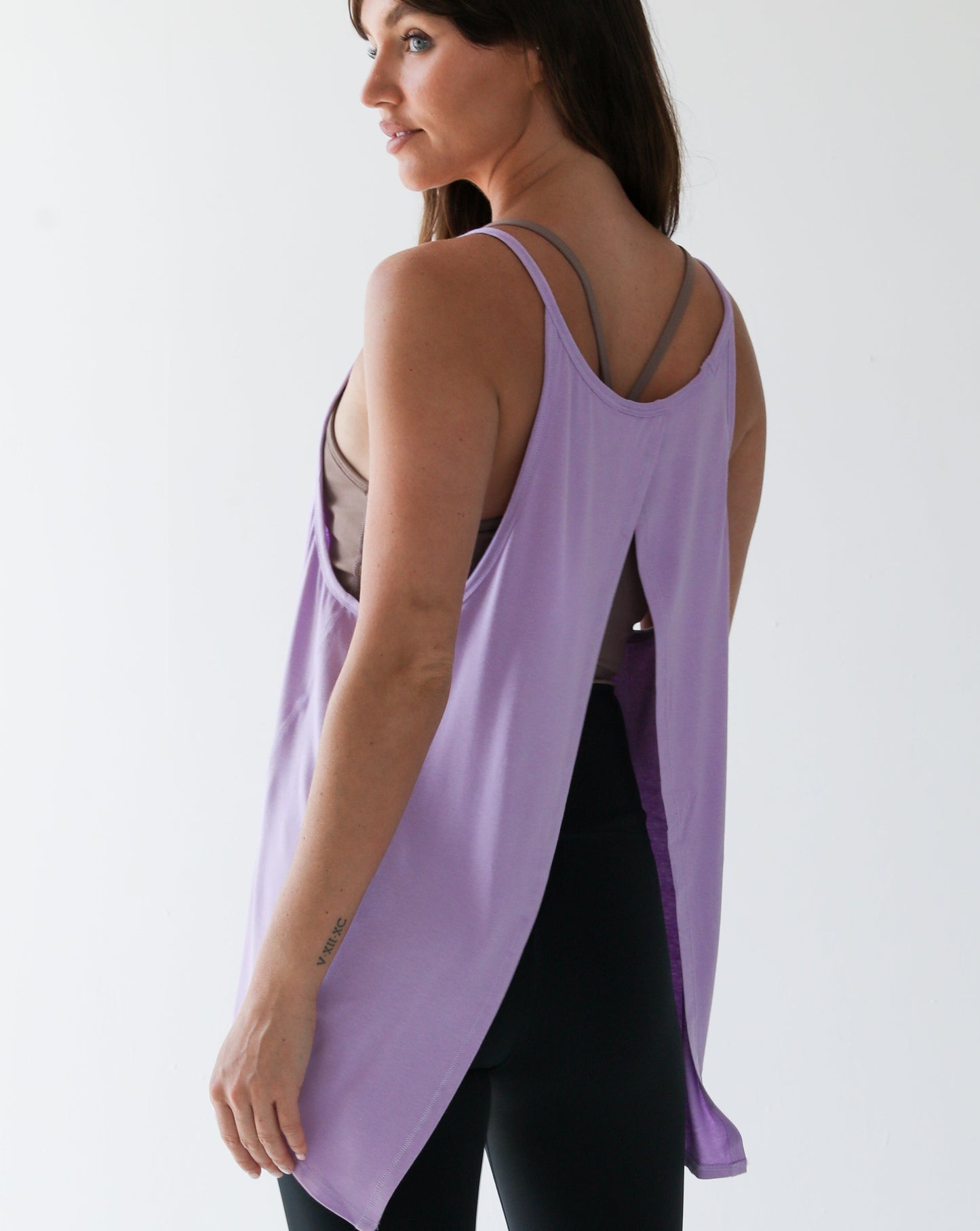 Lilac DRI-FIT cutout tee