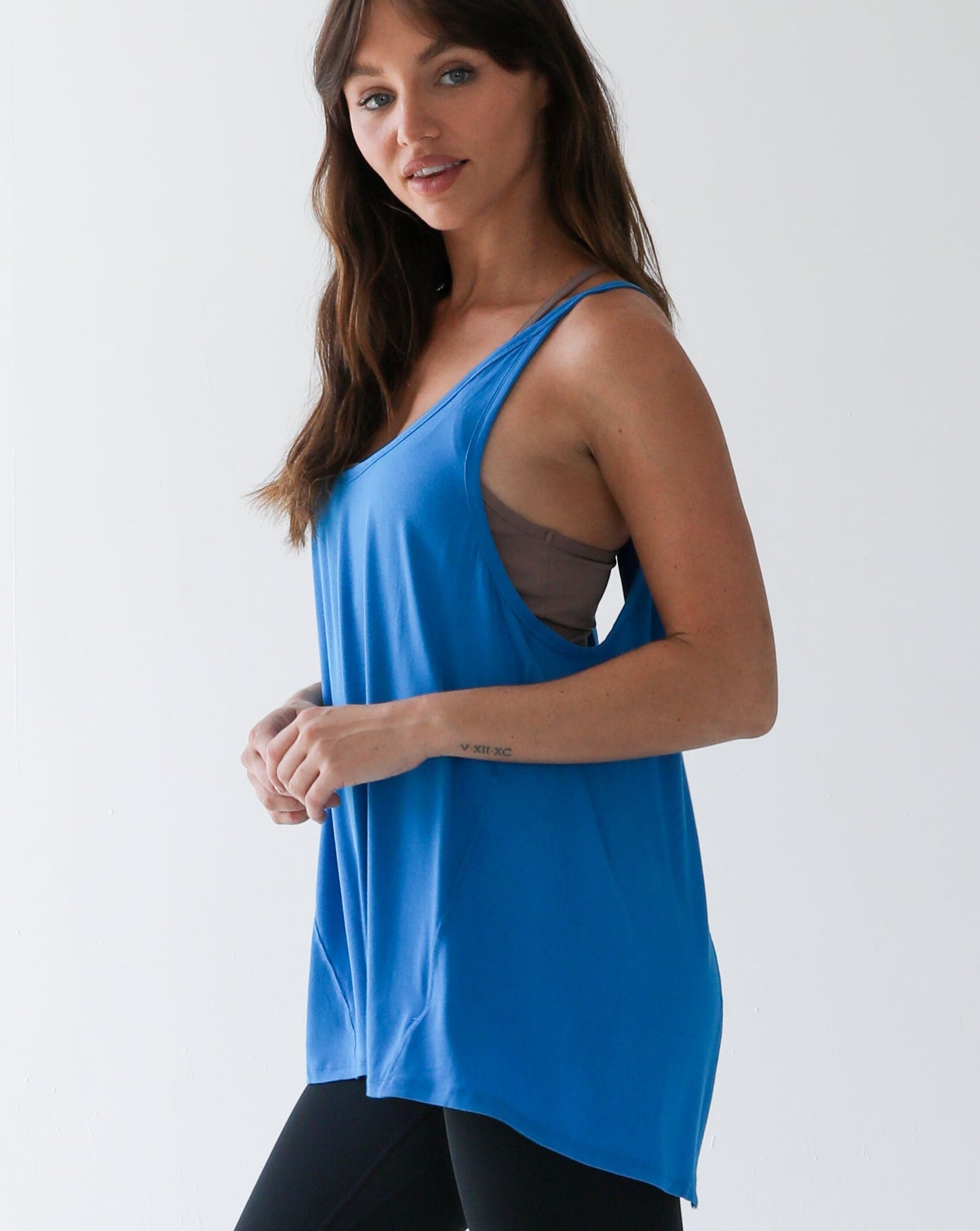 Blue DRI-FIT cutout tee