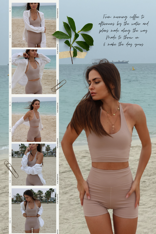 3 for $72 - Serenity Scoop Tank in Latte