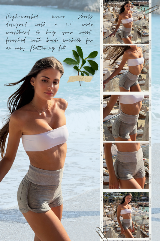 Carry-On Mini Shorts in Heather Cloud