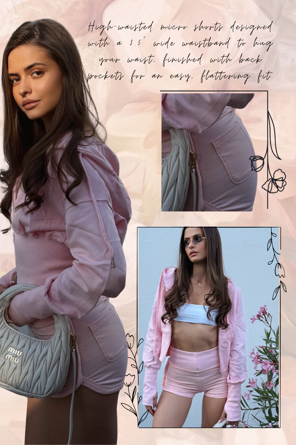 Carry-On Mini Shorts in Peony