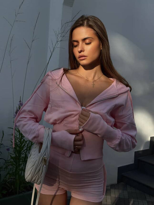 Womenswear Essential Cropped Jacket Pink