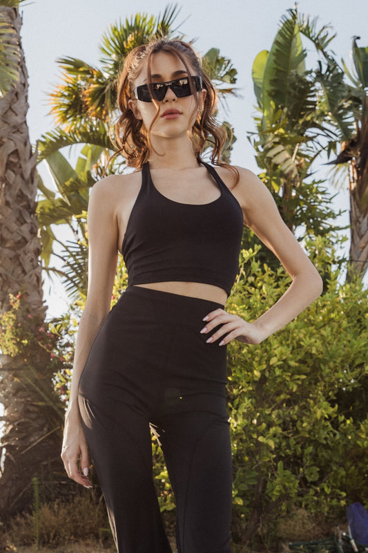 Womenswear Scoop Nk Halter Bra Black - Comfortable Everyday Wear