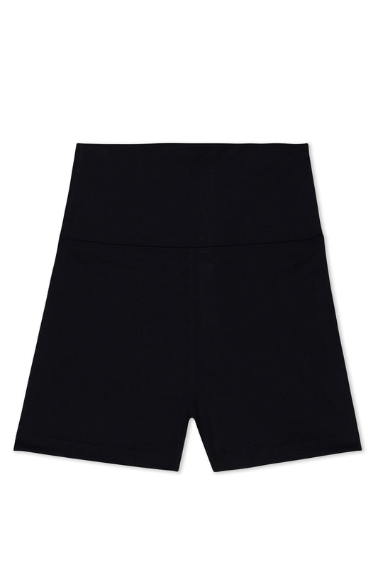 high rise sculpt shorts in black