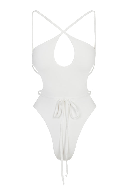 day out swim piece in white