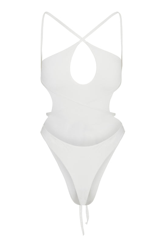 day out swim piece in white