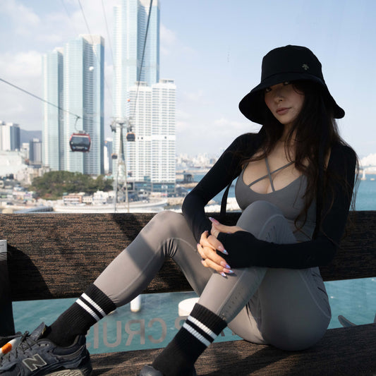 Sculpt & Slay Cutout Leggings Cement