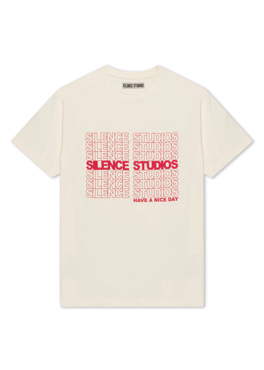 UNISEX Graphic Tee Silence Studios - Cream