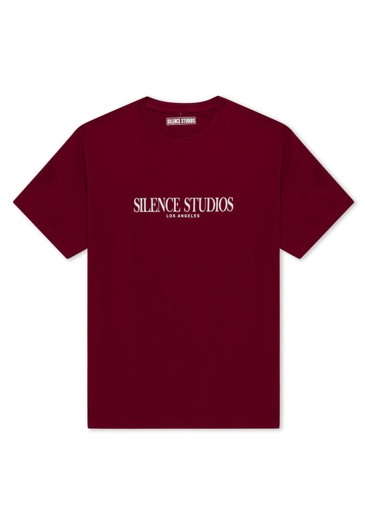 Graphic Tee Silence Studios LA - Burgundy