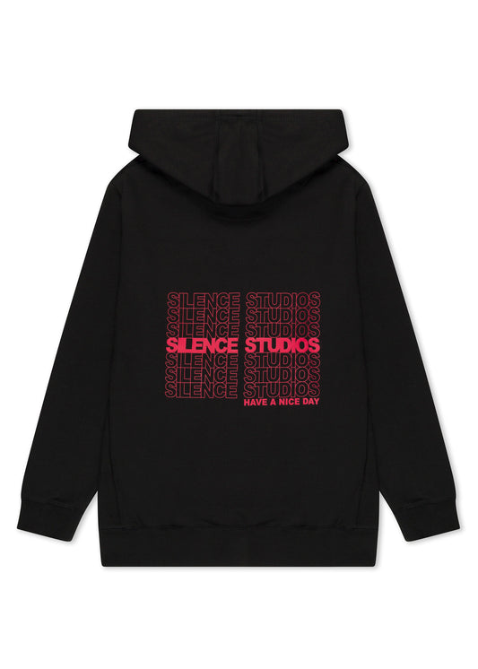 UNISEX Graphic Hoodie Silence Studios - Black