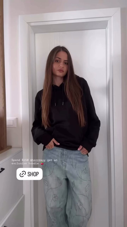 Graphic Hoodie Silence Studios - Black