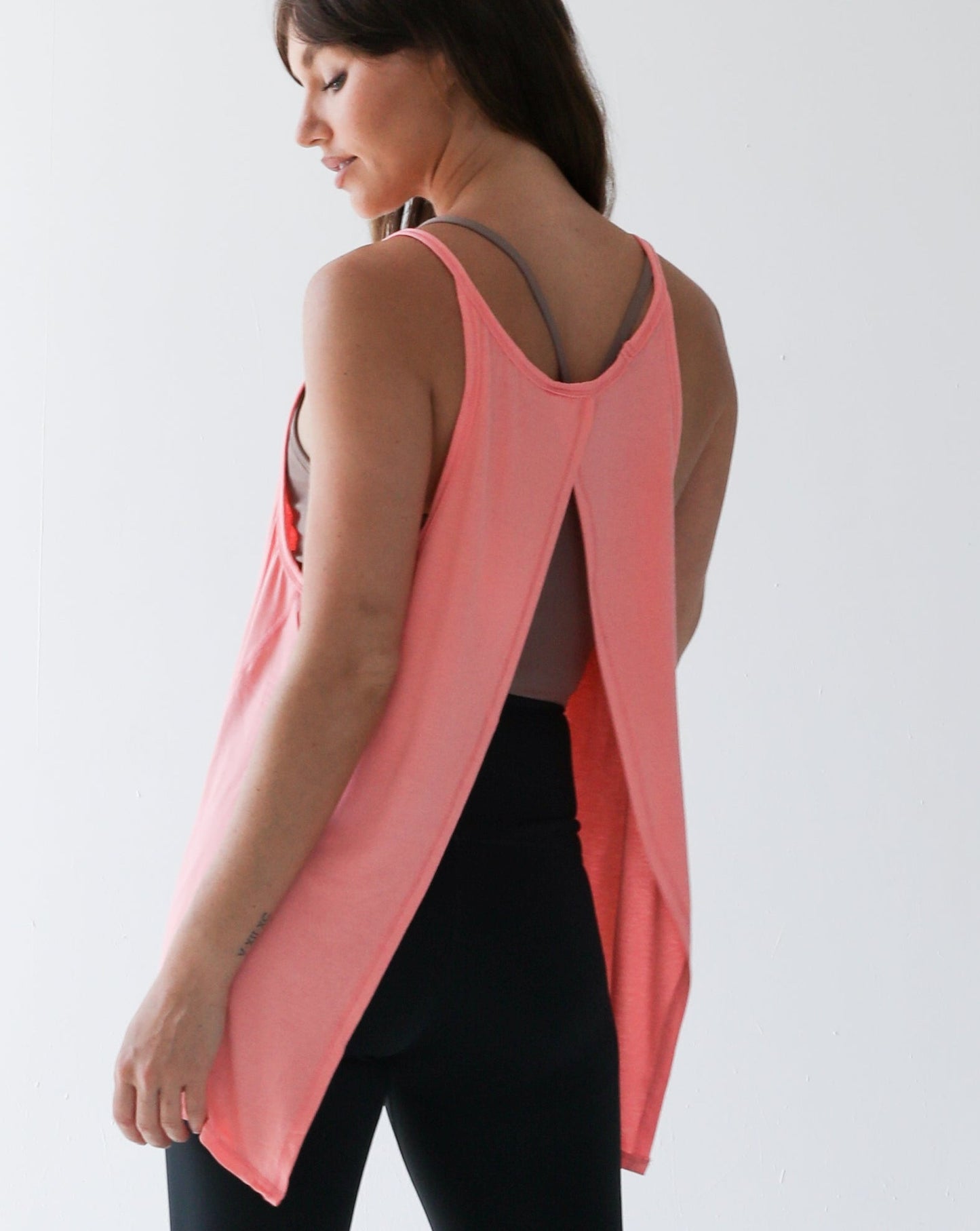 Peach DRI-FIT cutout tee