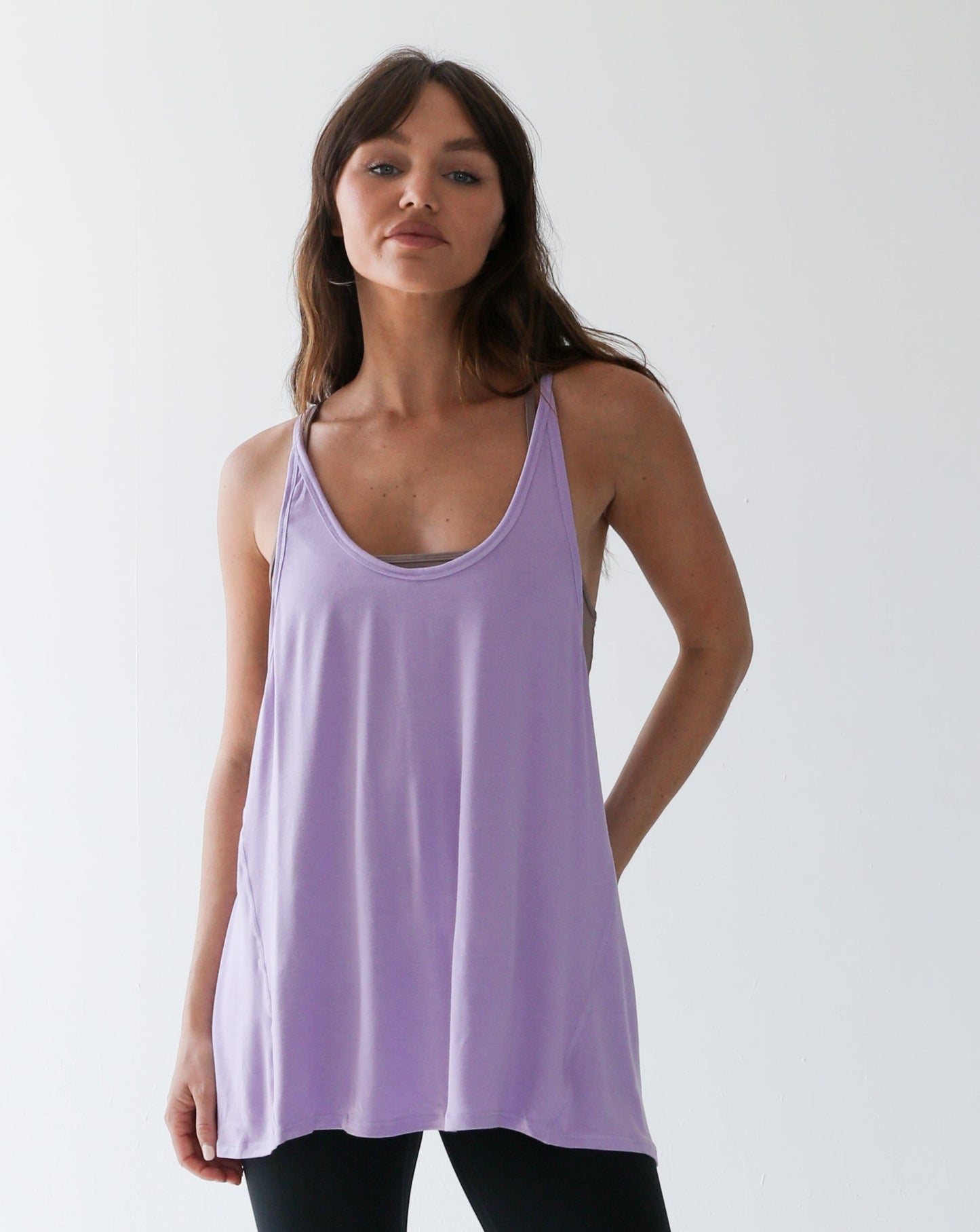 Lilac DRI-FIT cutout tee