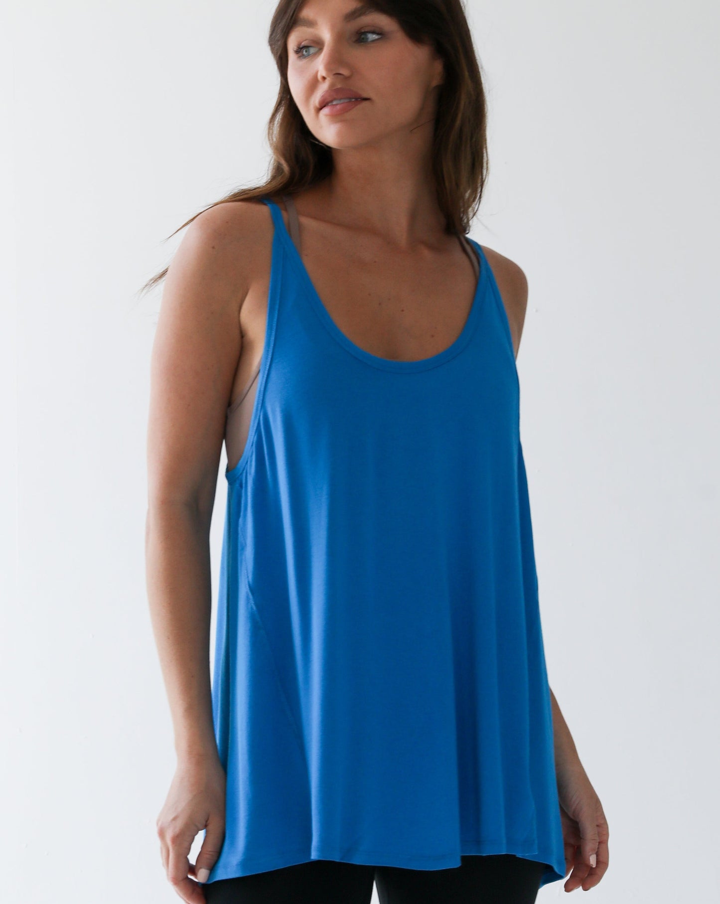 Blue DRI-FIT cutout tee