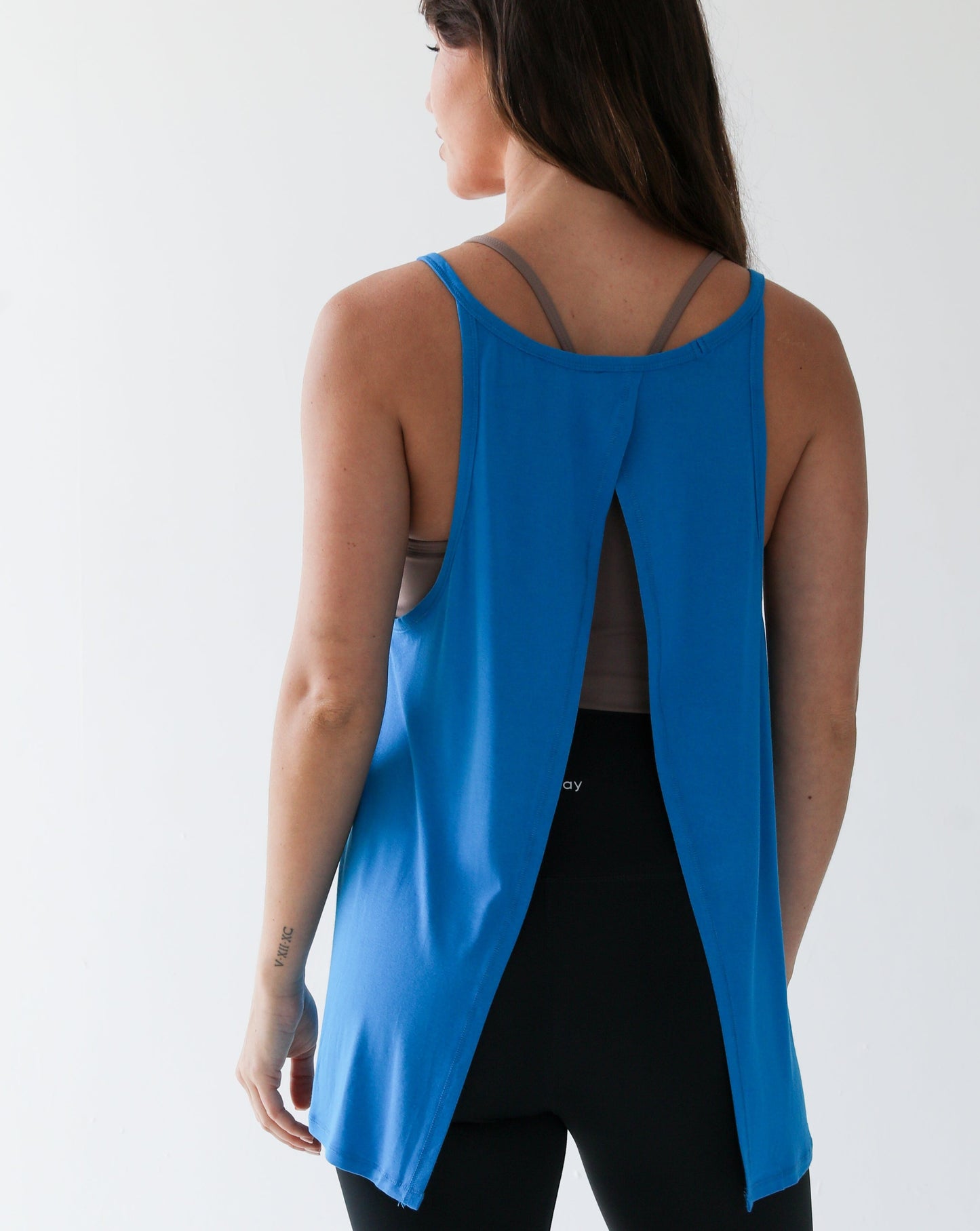 Blue DRI-FIT cutout tee
